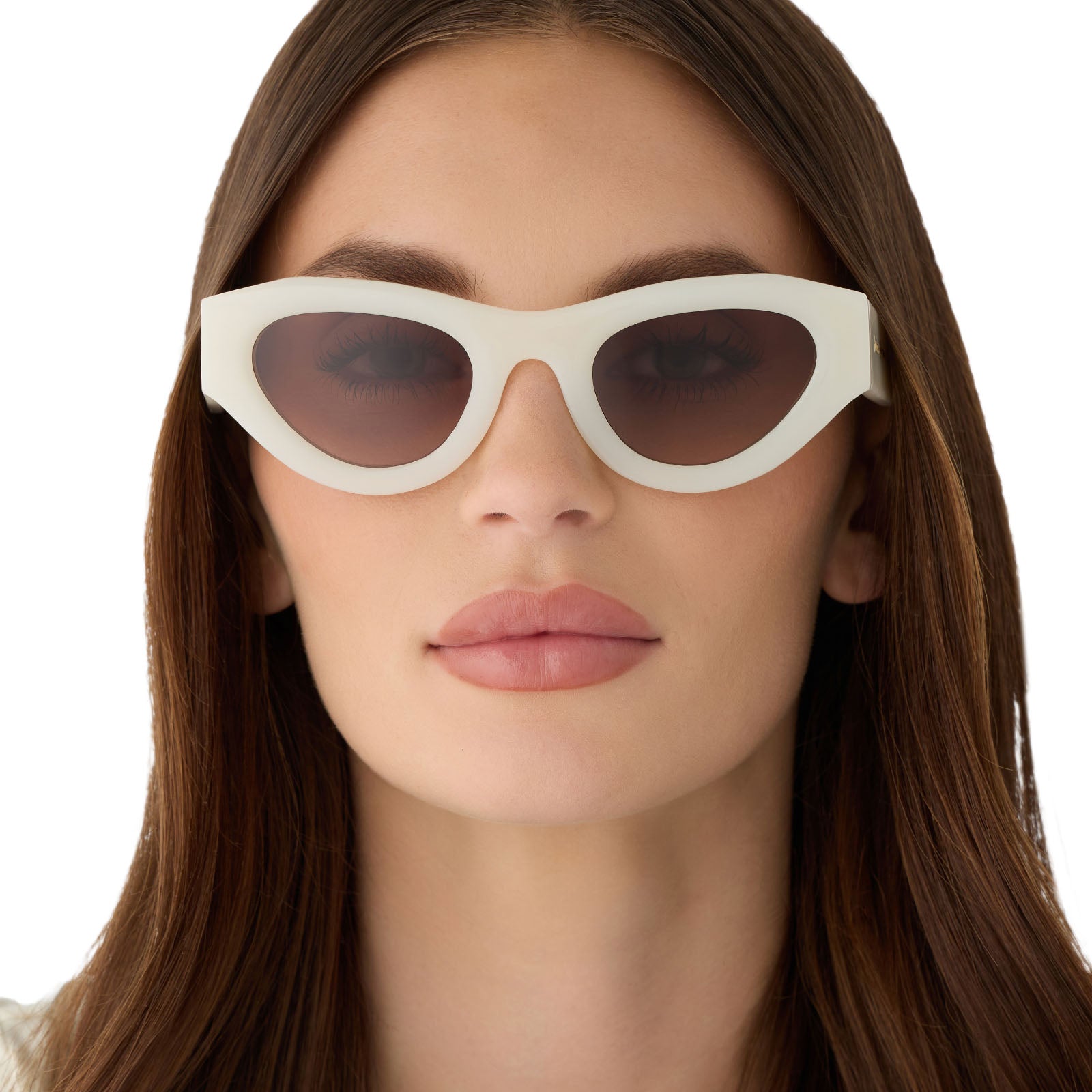 LUCY - MERINGUE + BROWN GRADIENT SUNGLASSES - Image 5