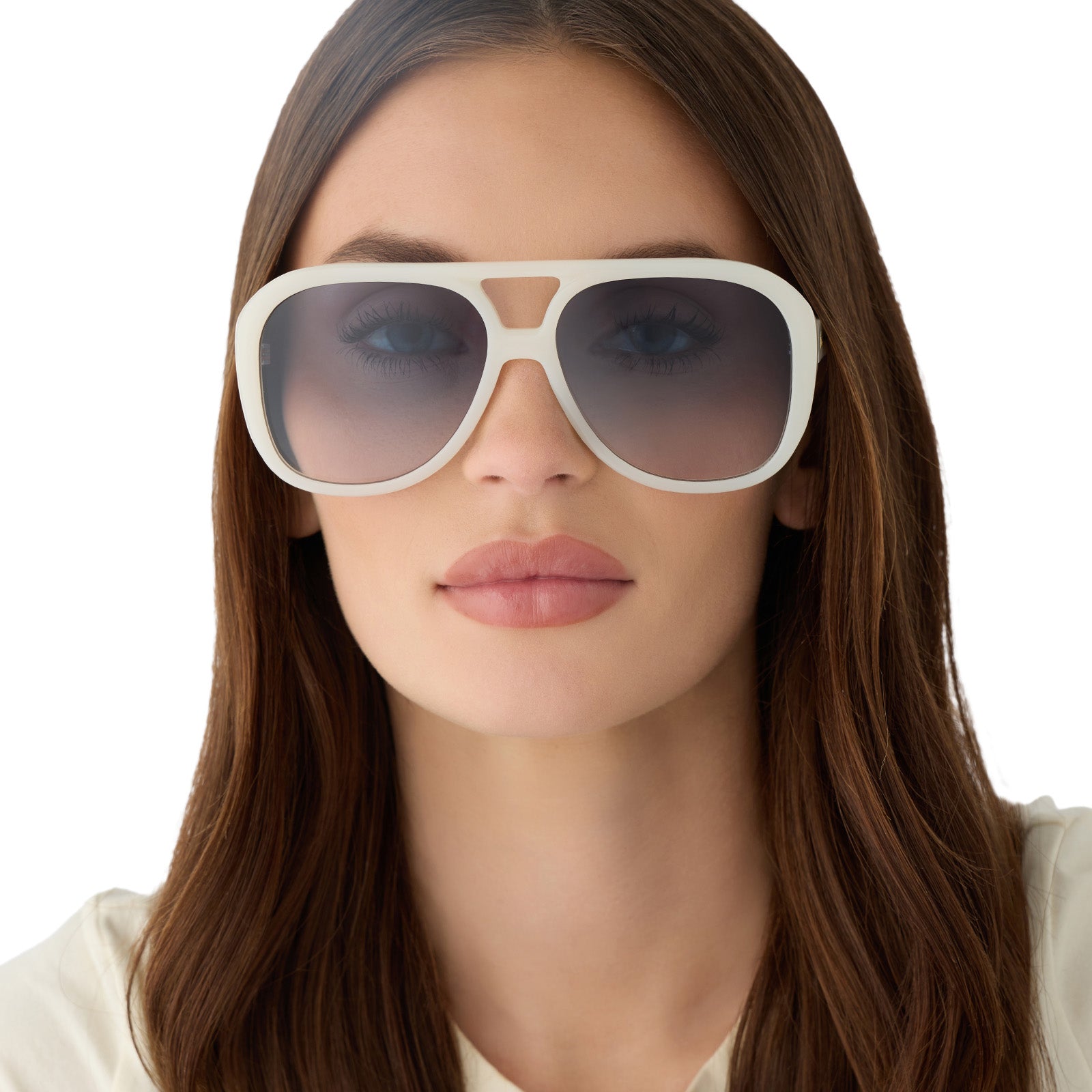 PAULINE - MERINGUE + BLUE GRADIENT SUNGLASSES - Image 5