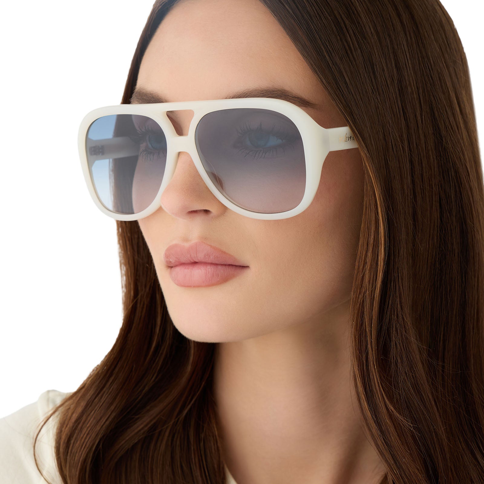 PAULINE - MERINGUE + BLUE GRADIENT SUNGLASSES - Image 6