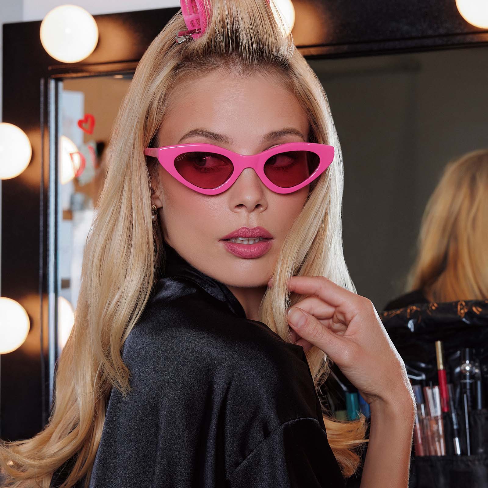 EMILY CAT EYE - PARISIAN PINK + MACARON PINK SUNGLASSES - Image 5