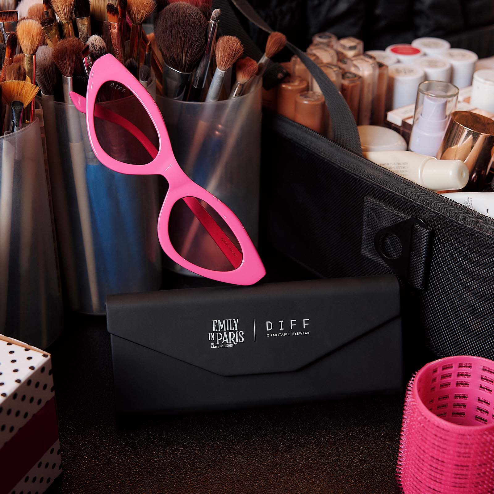EMILY CAT EYE - PARISIAN PINK + MACARON PINK SUNGLASSES - Image 6