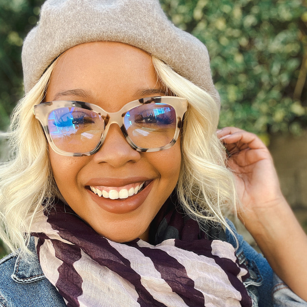 BELLA XS - BLUSH CRYSTAL + BLUE LIGHT TECHNOLOGY GLASSES - Image 12