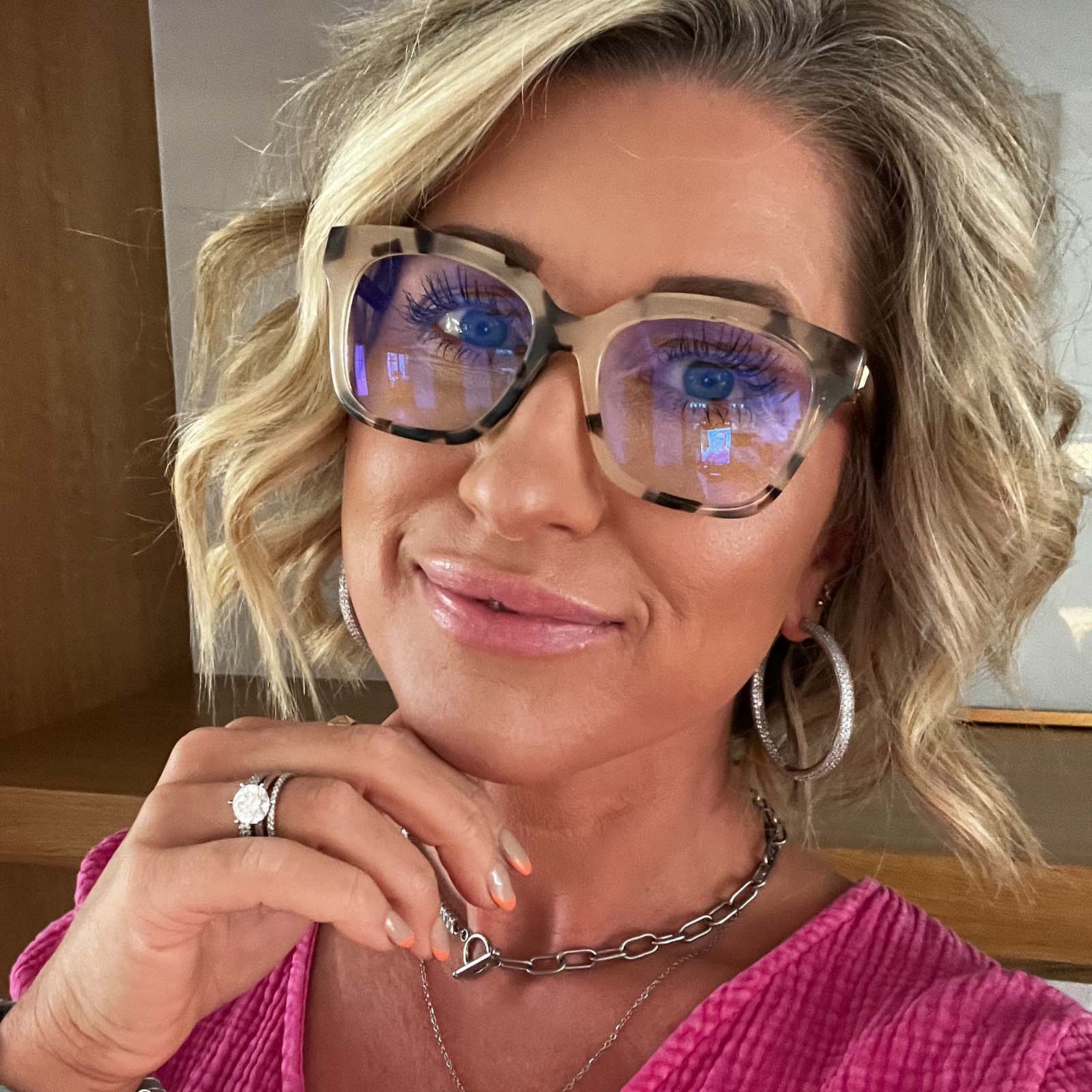 BELLA XS - CREAM TORTOISE + BLUE LIGHT GLASSES - Image 11