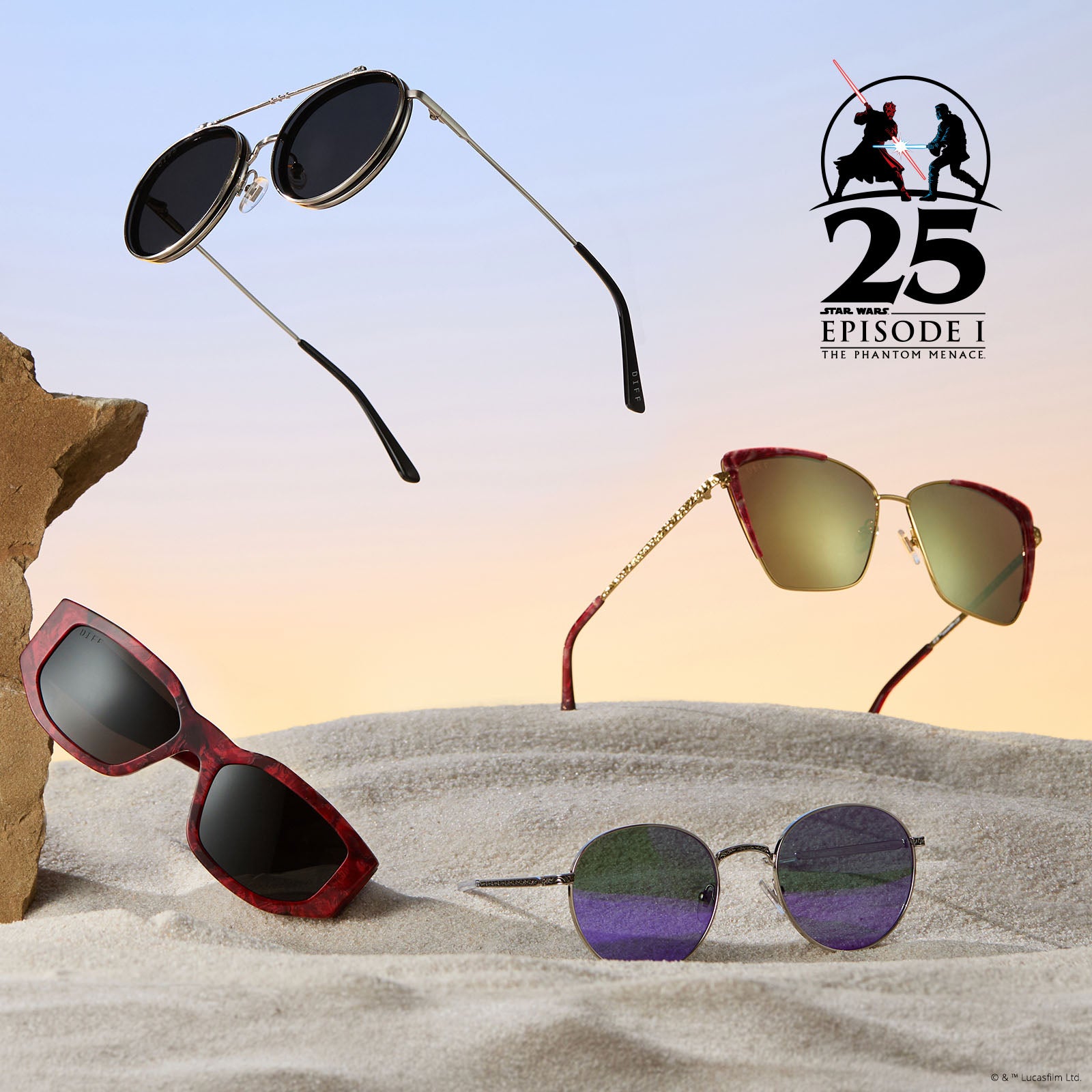 ANAKIN™ - PODRACER™ + GALACTIC BRUSHED SILVER + SPACE GRAY + POLARIZED SUNGLASSES - Image 9