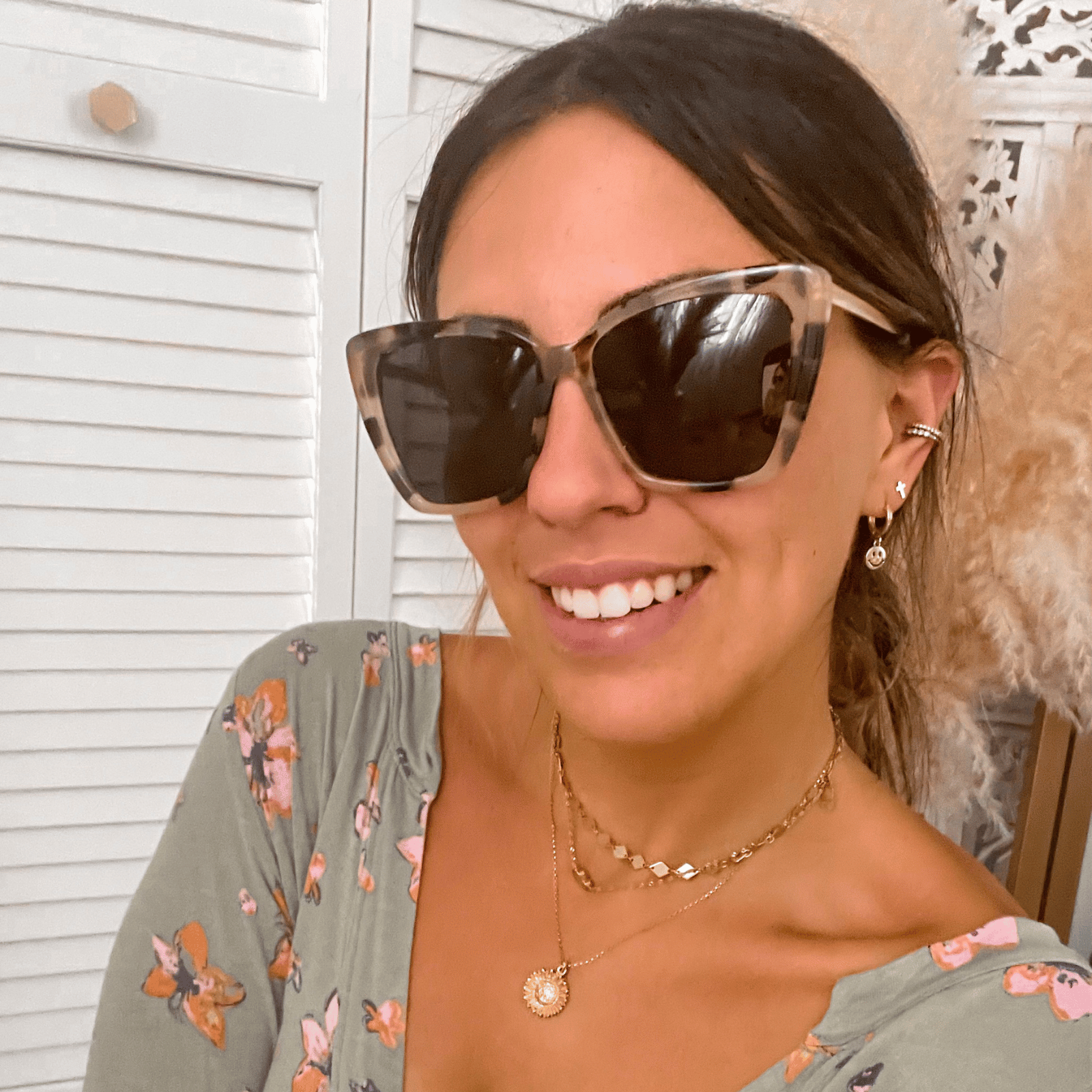 BECKY II - CREAM TORTOISE + GREY POLARIZED SUNGLASSES - Image 13