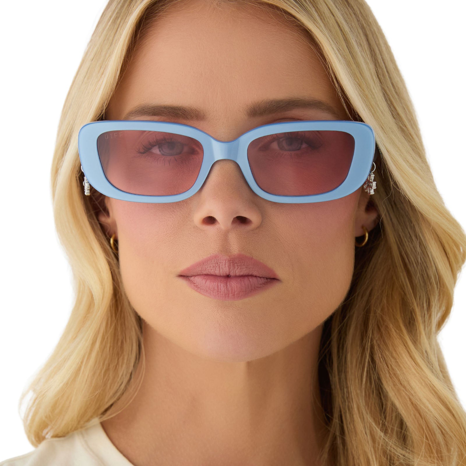 CHER - LIGHT BLUE + PINK GRADIENT SUNGLASSES - Image 8