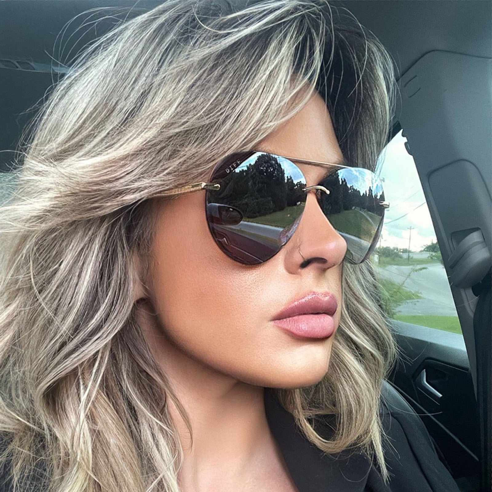 LENOX - GOLD + BROWN GRADIENT MIRROR POLARIZED SUNGLASSES - Image 5