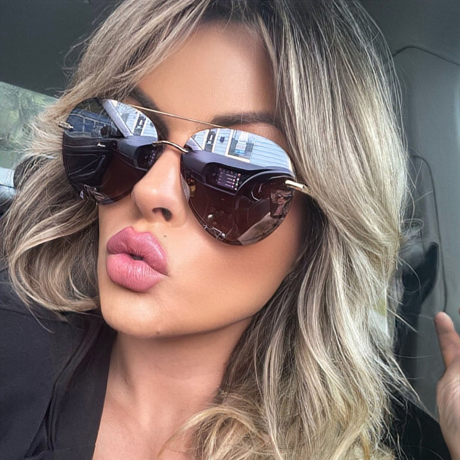 LENOX - GOLD + BROWN GRADIENT MIRROR POLARIZED SUNGLASSES - Image 7