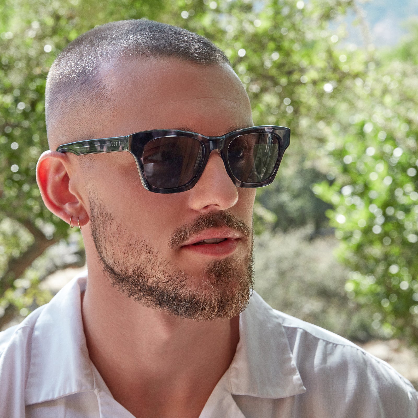 DEAN - BLACK MARBLE + GREY POLARIZED SUNGLASSES - Image 7