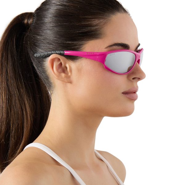 LIGHTNING - NEON PINK + SILVER MIRROR + POLARIZED SUNGLASSES - Image 9