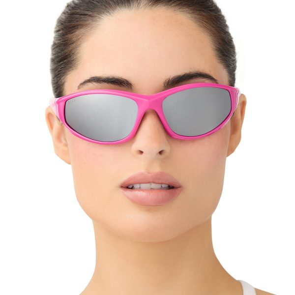 LIGHTNING - NEON PINK + SILVER MIRROR + POLARIZED SUNGLASSES - Image 8