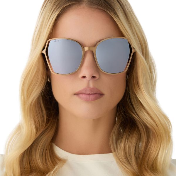 DONNA III - COPPER METAL + BROWN GOLD FLASH SUNGLASSES - Image 6