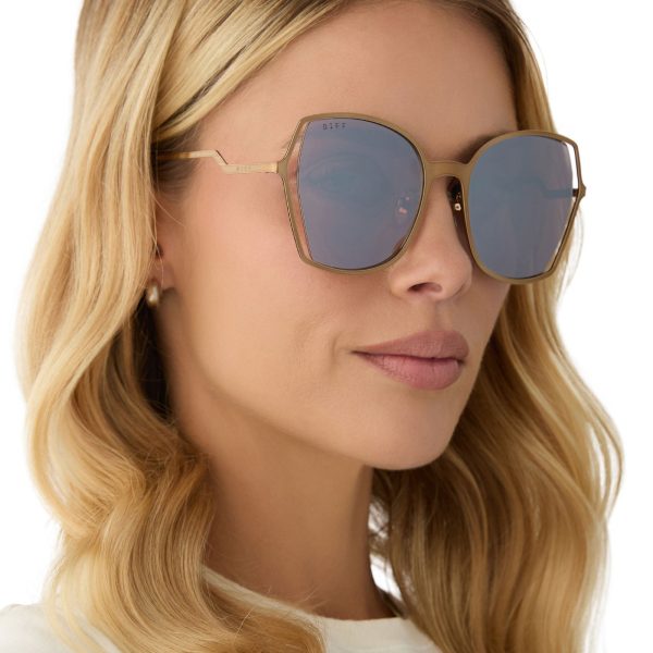 DONNA III - COPPER METAL + BROWN GOLD FLASH SUNGLASSES - Image 5