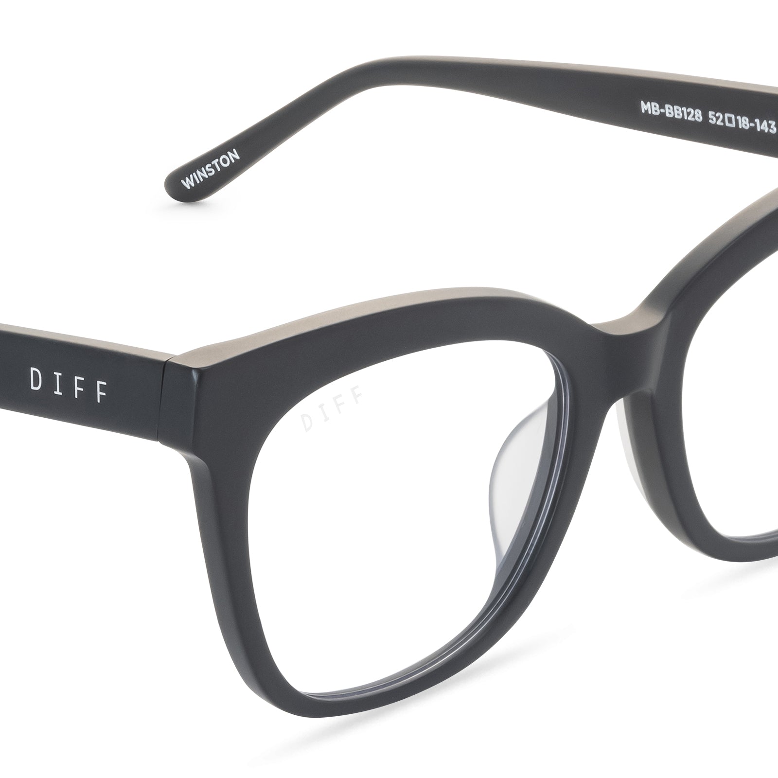 WINSTON - MATTE BLACK + BLUE LIGHT TECHNOLOGY GLASSES - Image 5