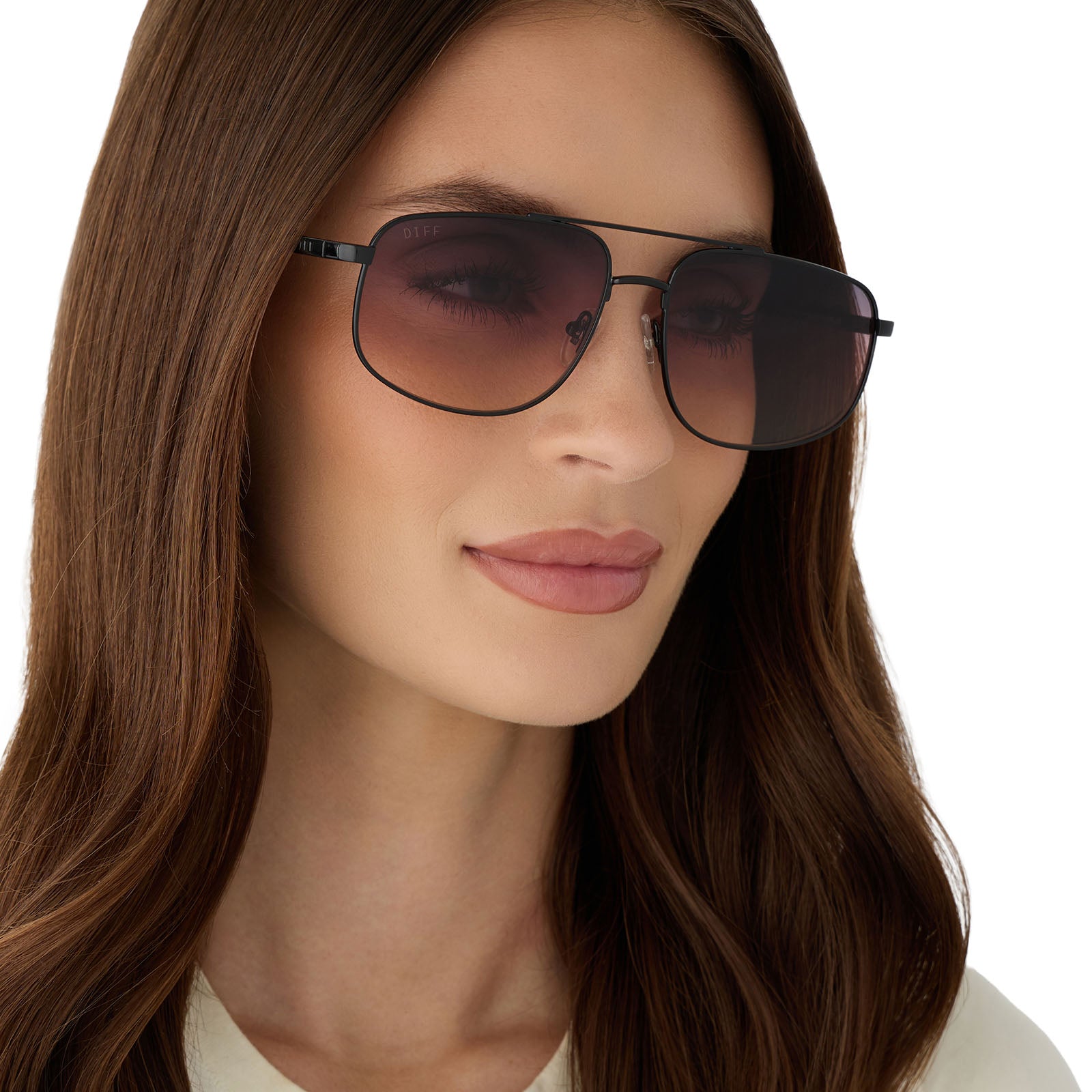 CHARLEY - SHINY BLACK + TWILIGHT GRADIENT SUNGLASSES - Image 6