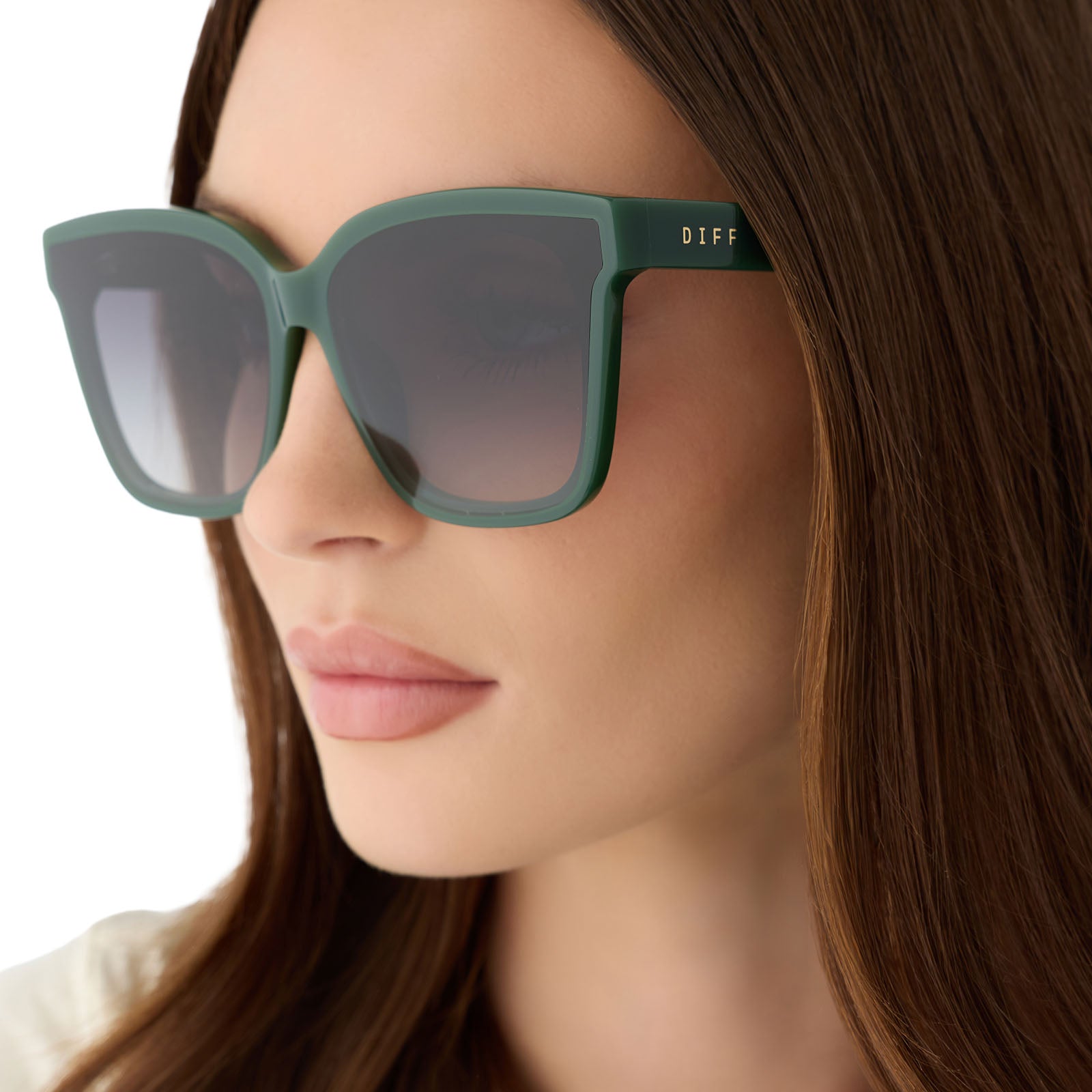 MEREDITH II - FAIRWAY GREEN + GREY GRADIENT SUNGLASSES - Image 9