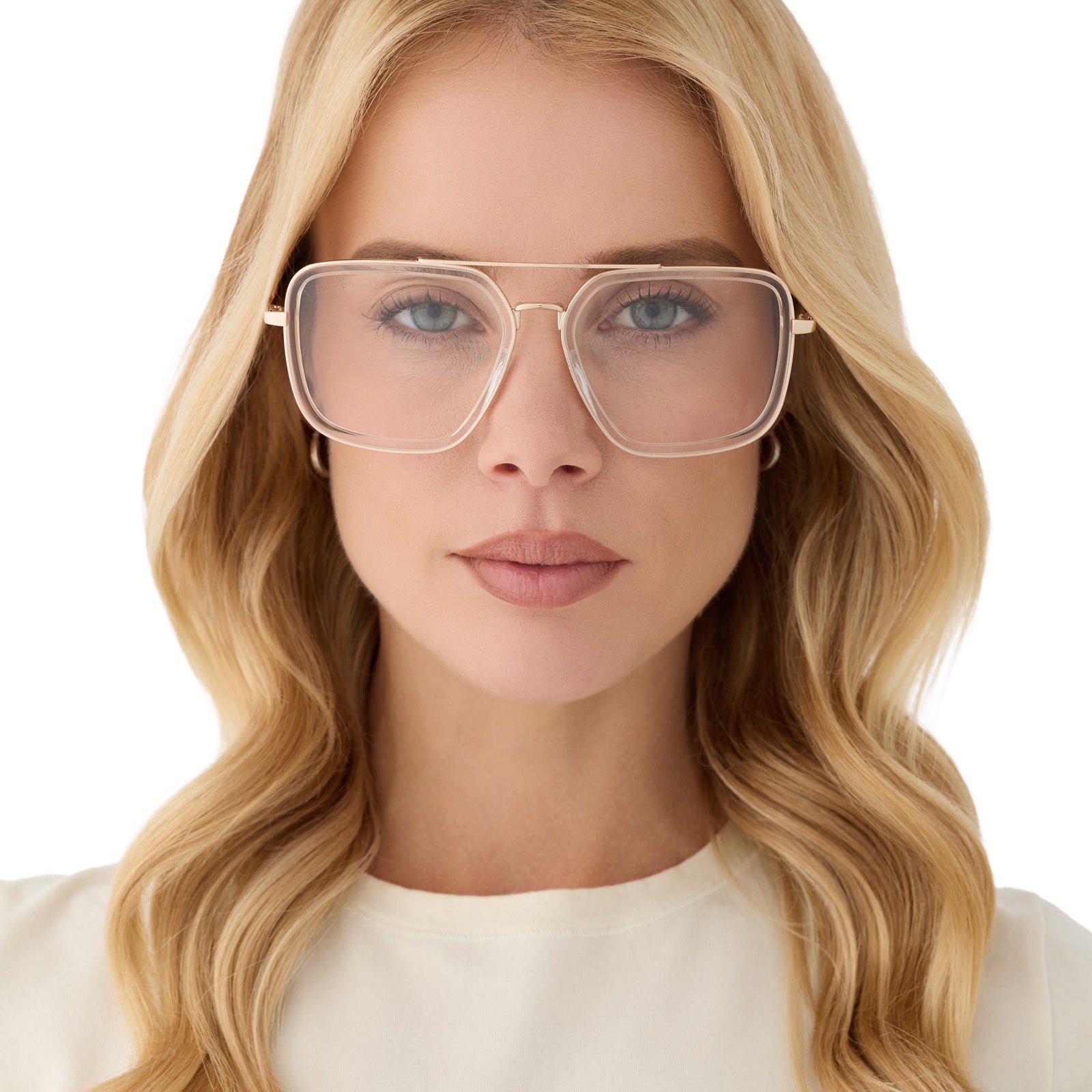 JORDAN - GOLD + CLEAR CRYSTAL TEMPLE TIPS + GLASSES - Image 10
