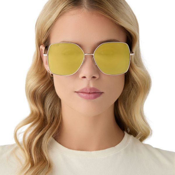 IRIS - GOLD + BRILLIANT GOLD MIRROR SUNGLASSES - Image 6
