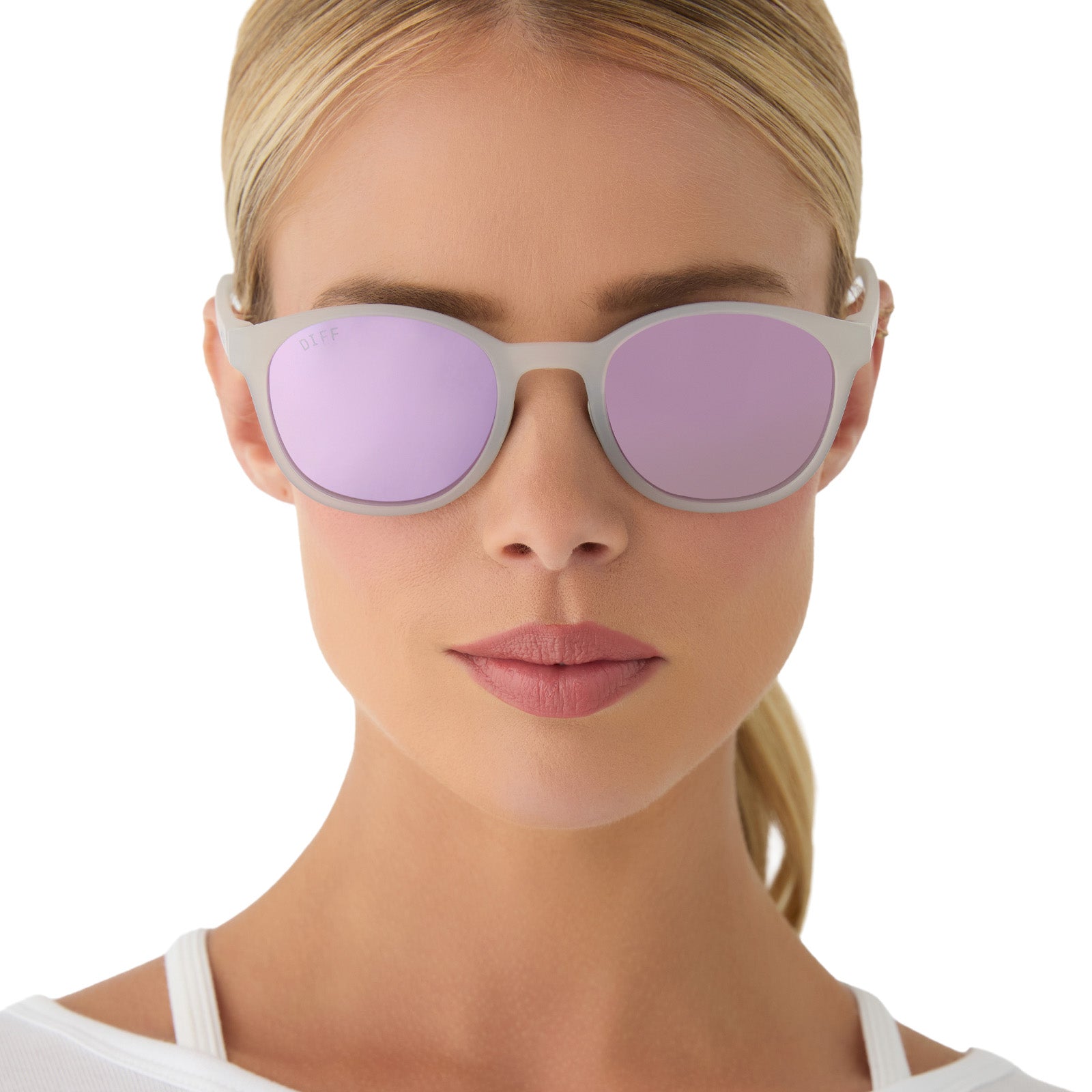 VOLLEY - FROSTY MATTE CRYSTAL + LAVENDER MIRROR + POLARIZED SUNGLASSES - Image 5