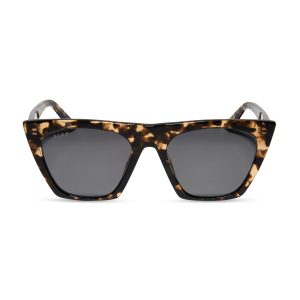 AVRIL - ESPRESSO TORTOISE + GREY SUNGLASSES