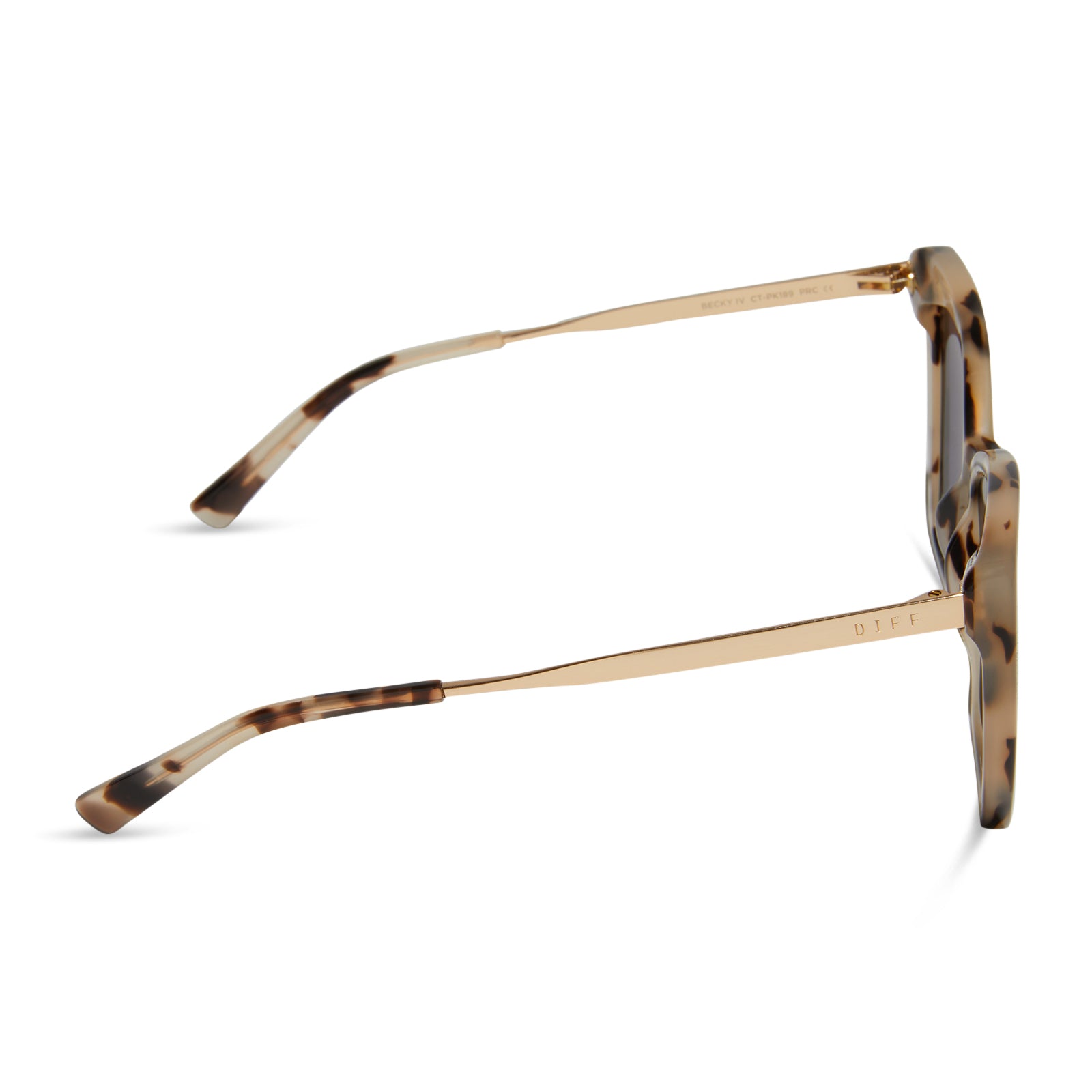 BECKY IV - CREAM TORTOISE + PINK MIRROR SUNGLASSES - Image 3
