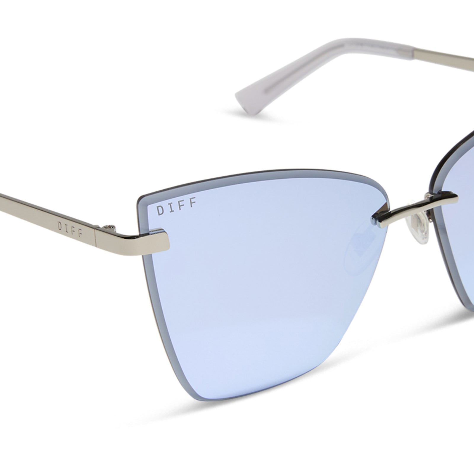 BECKY V - SILVER + LAVENDER MIRROR SUNGLASSES - Image 4