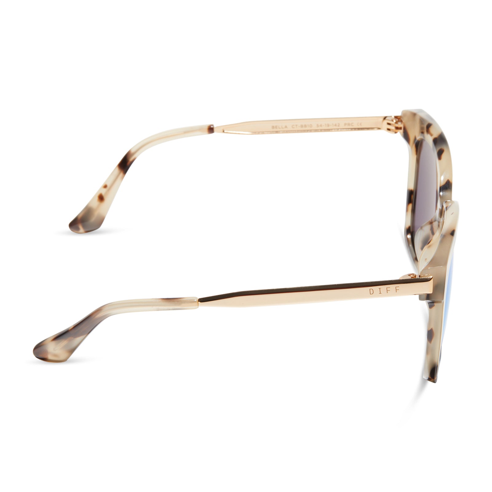 BELLA - CREAM TORTOISE + PINK MIRROR SUNGLASSES - Image 3
