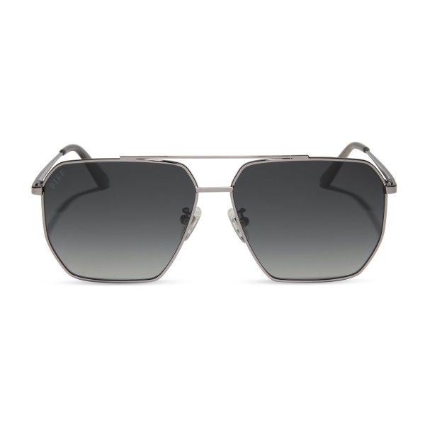 BERKELY - GUNMETAL + GREY GRADIENT + POLARIZED SUNGLASSES