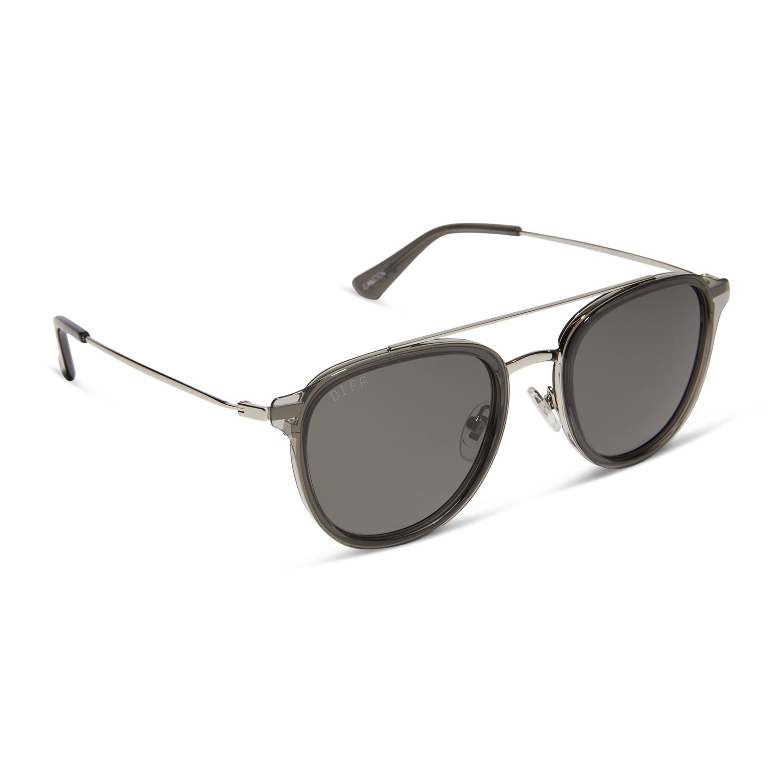 CAMDEN - BLACK SMOKE CRYSTAL + GREY + POLARIZED SUNGLASSES - Image 2