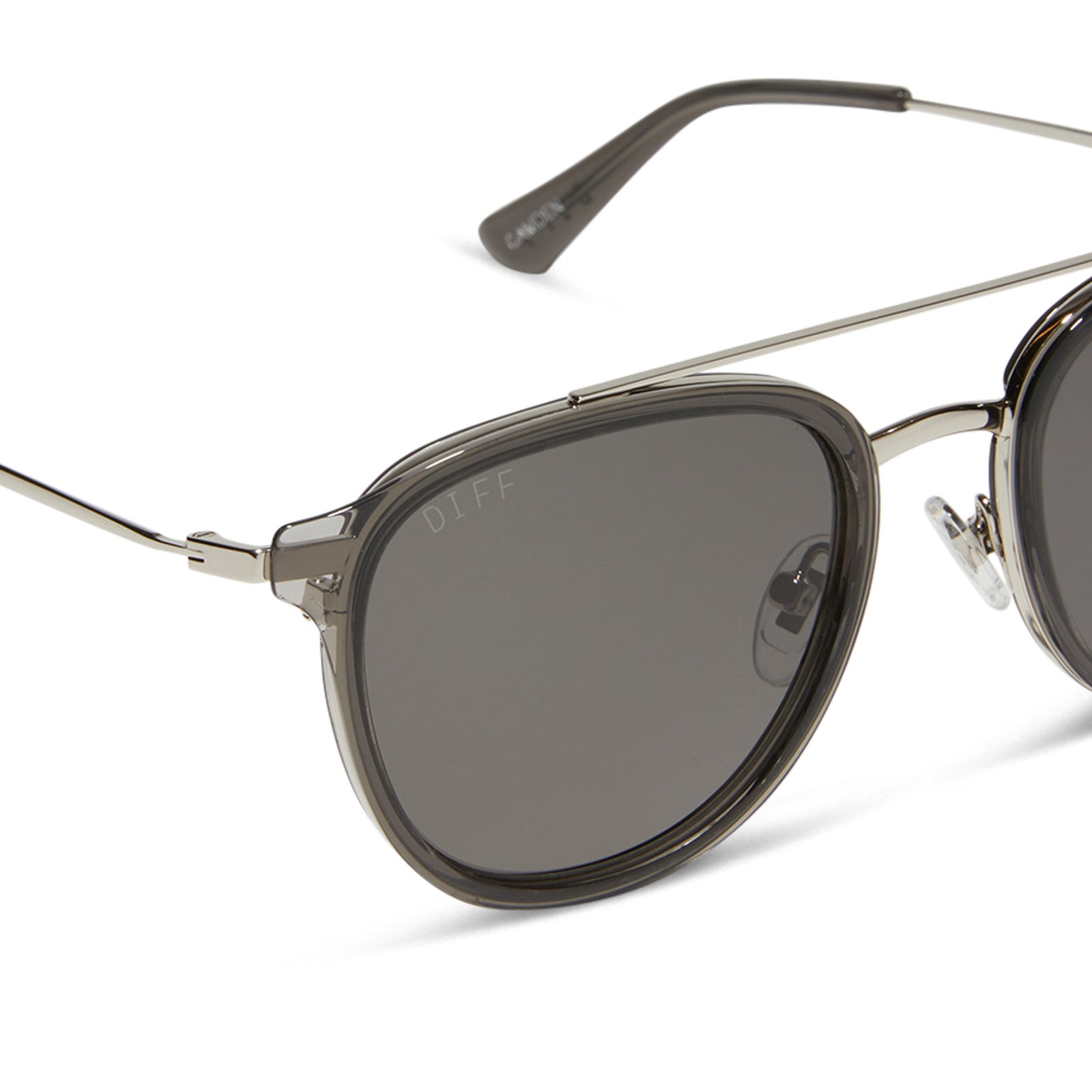 CAMDEN - BLACK SMOKE CRYSTAL + GREY + POLARIZED SUNGLASSES - Image 4