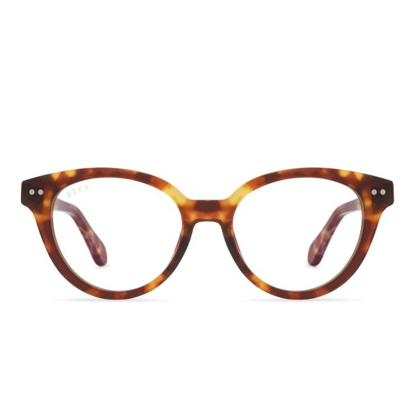 CARLY - AMBER TORTOISE + GLASSES
