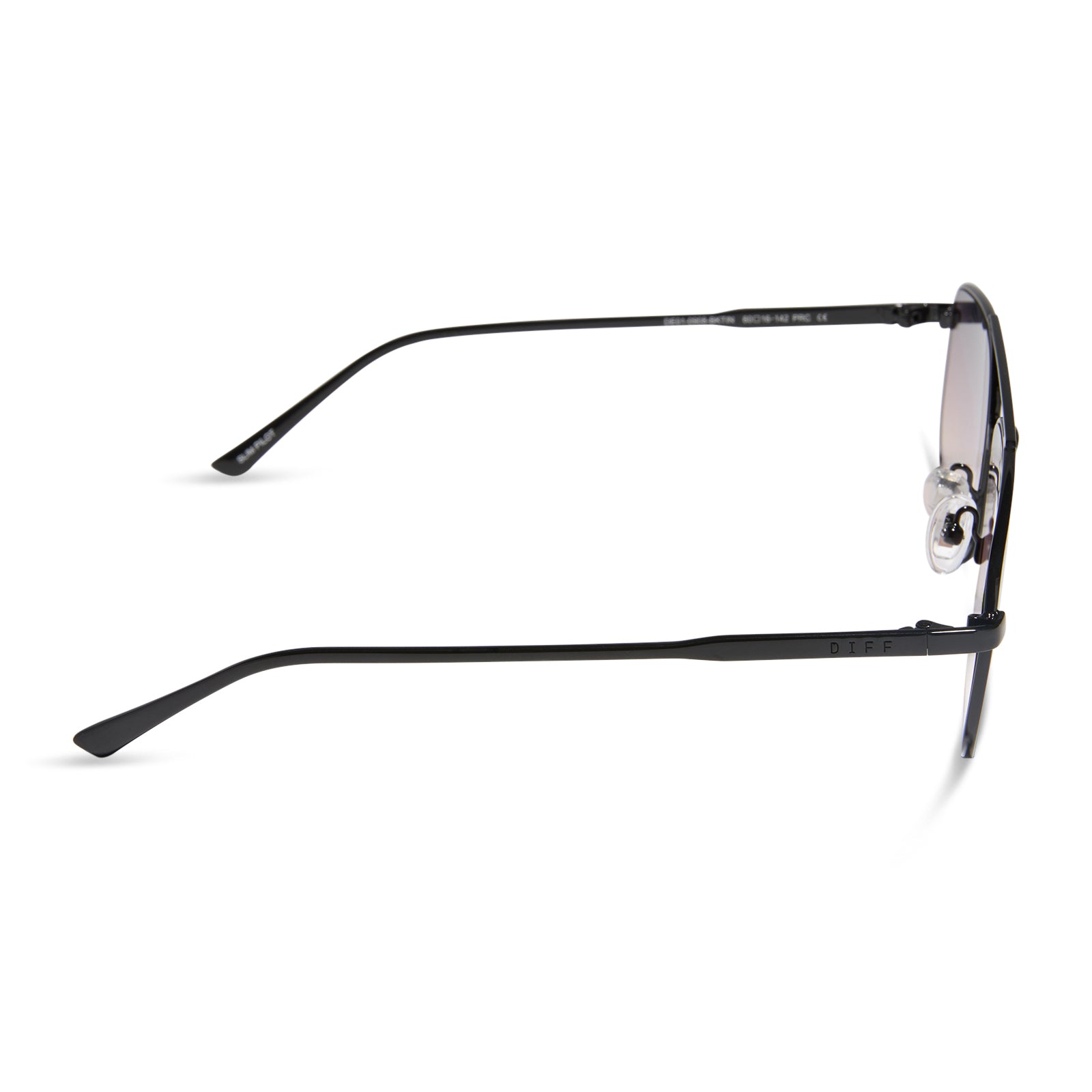 CHARLEY - SHINY BLACK + TWILIGHT GRADIENT SUNGLASSES - Image 3