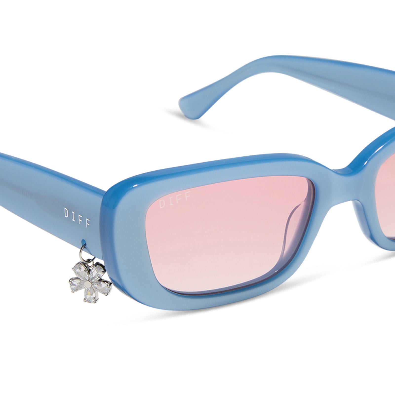 CHER - LIGHT BLUE + PINK GRADIENT SUNGLASSES - Image 4