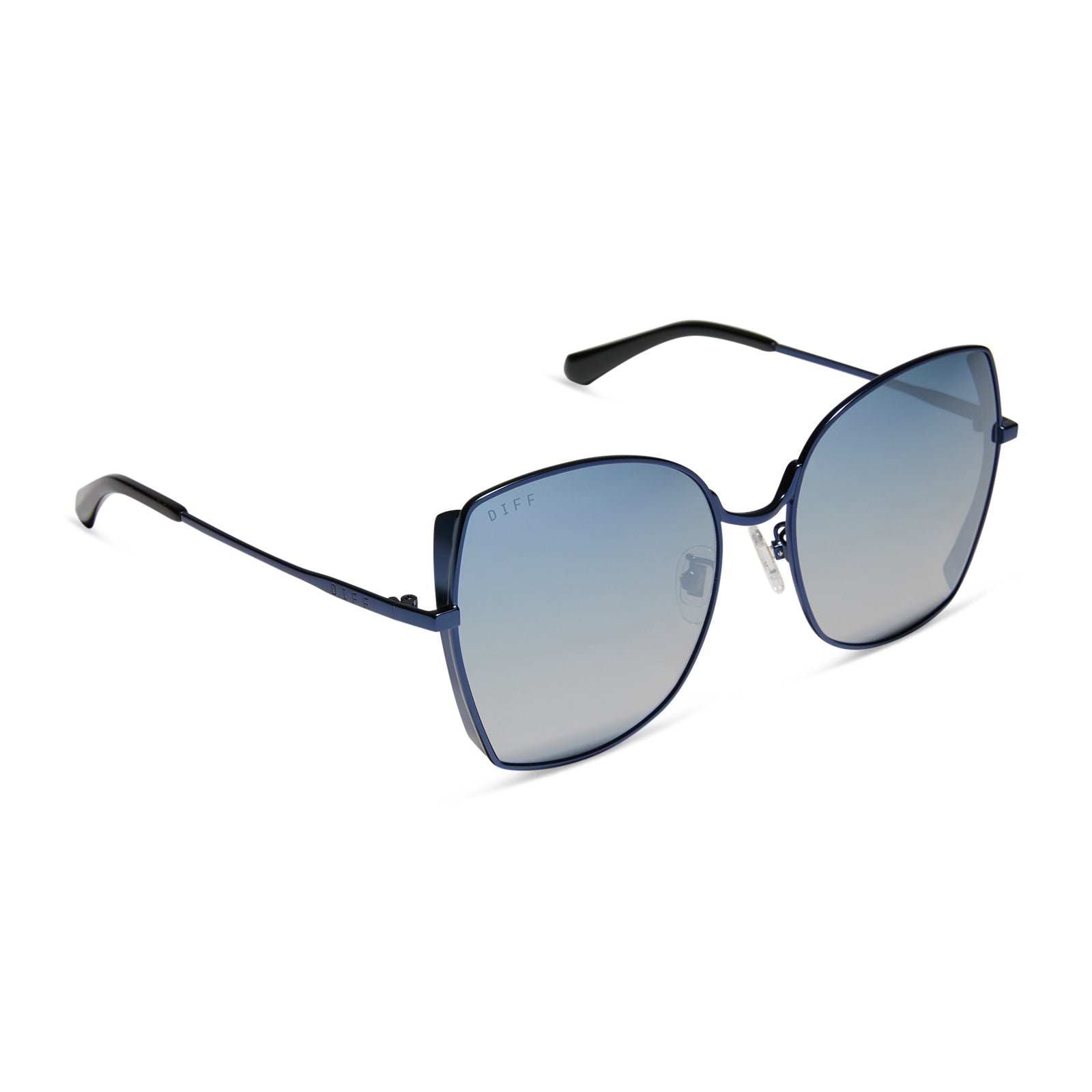 DONNA - DEEP NAVY METAL + AEGEAN BLUE FLASH SUNGLASSES - Image 2