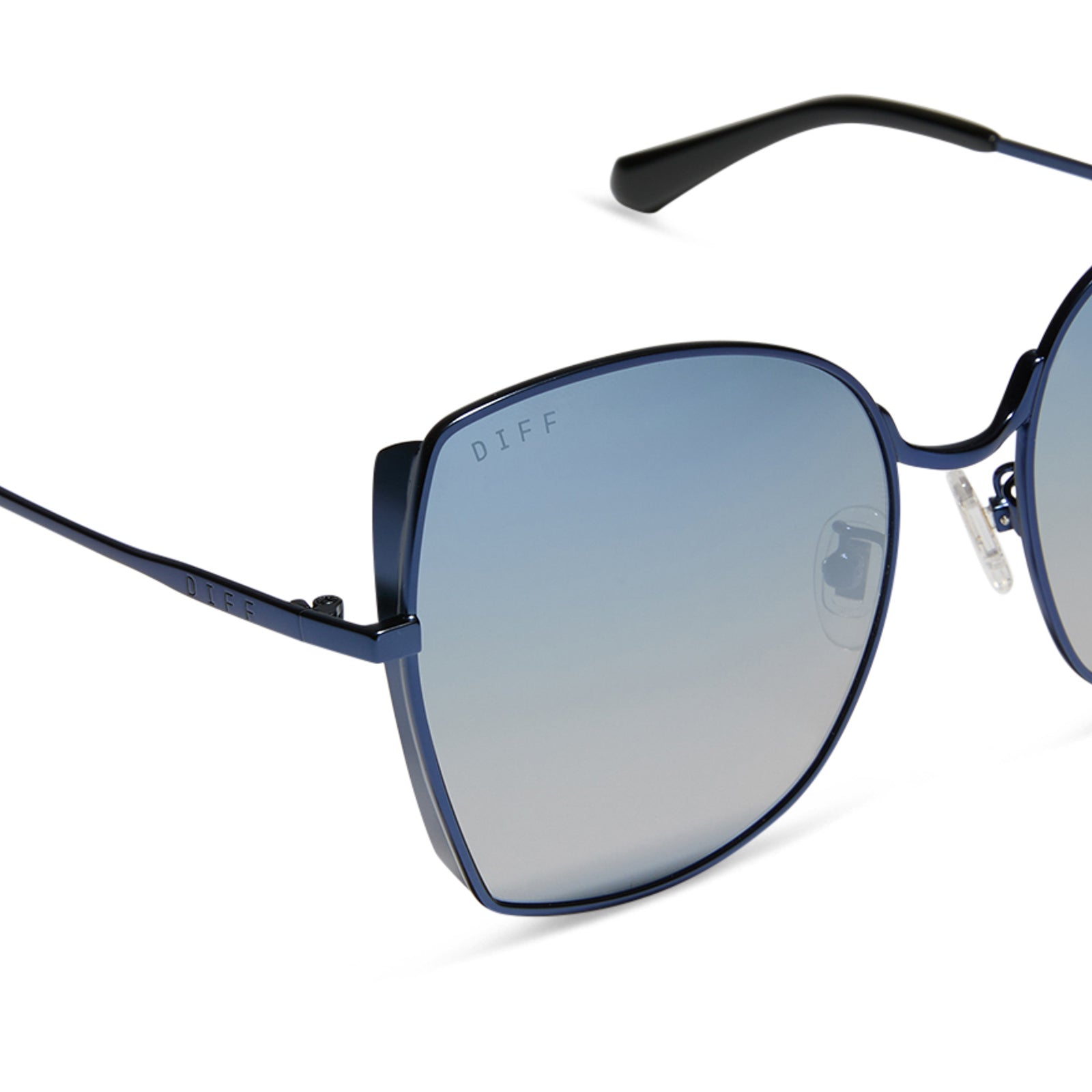 DONNA - DEEP NAVY METAL + AEGEAN BLUE FLASH SUNGLASSES - Image 4