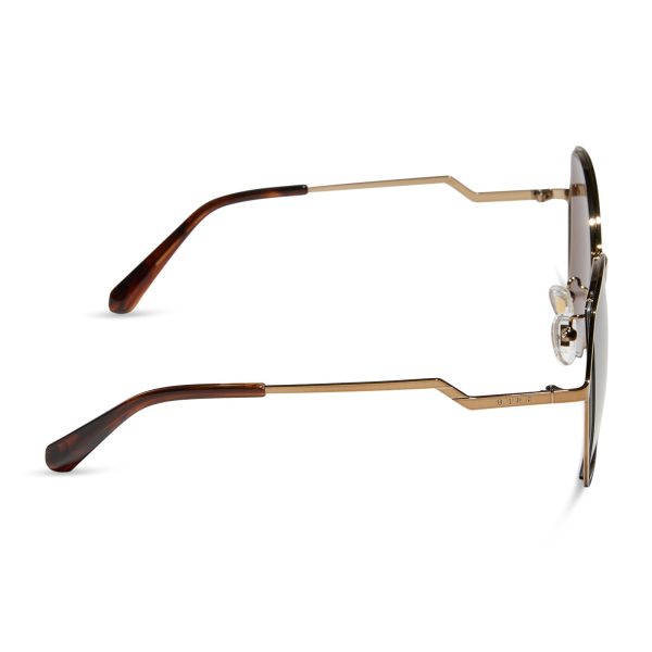 DONNA III - COPPER METAL + BROWN GOLD FLASH SUNGLASSES - Image 3