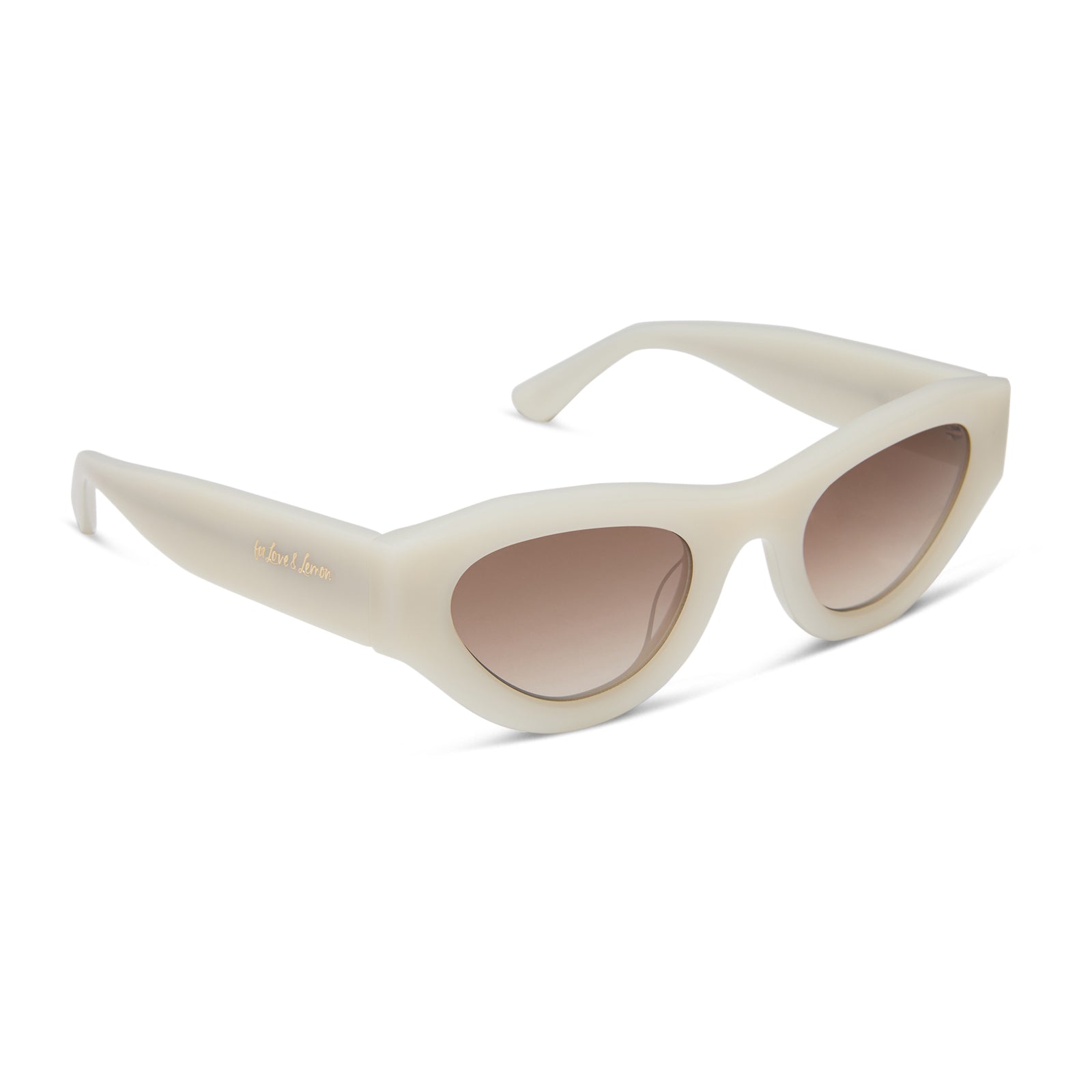 LUCY - MERINGUE + BROWN GRADIENT SUNGLASSES - Image 2
