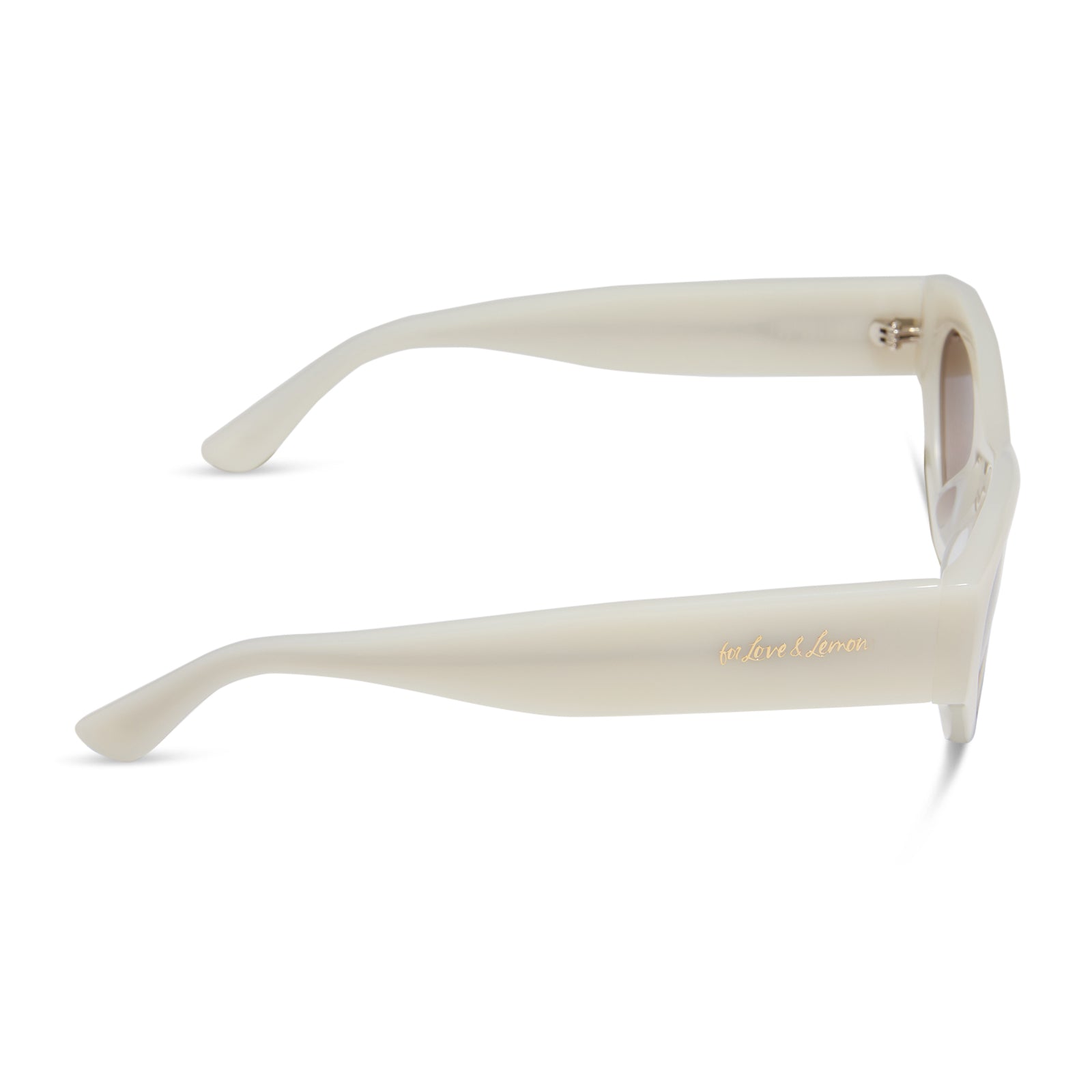 LUCY - MERINGUE + BROWN GRADIENT SUNGLASSES - Image 3