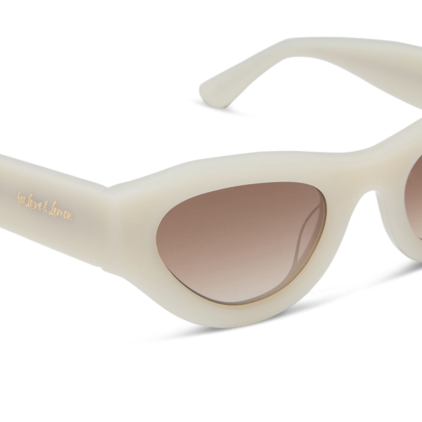 LUCY - MERINGUE + BROWN GRADIENT SUNGLASSES - Image 4