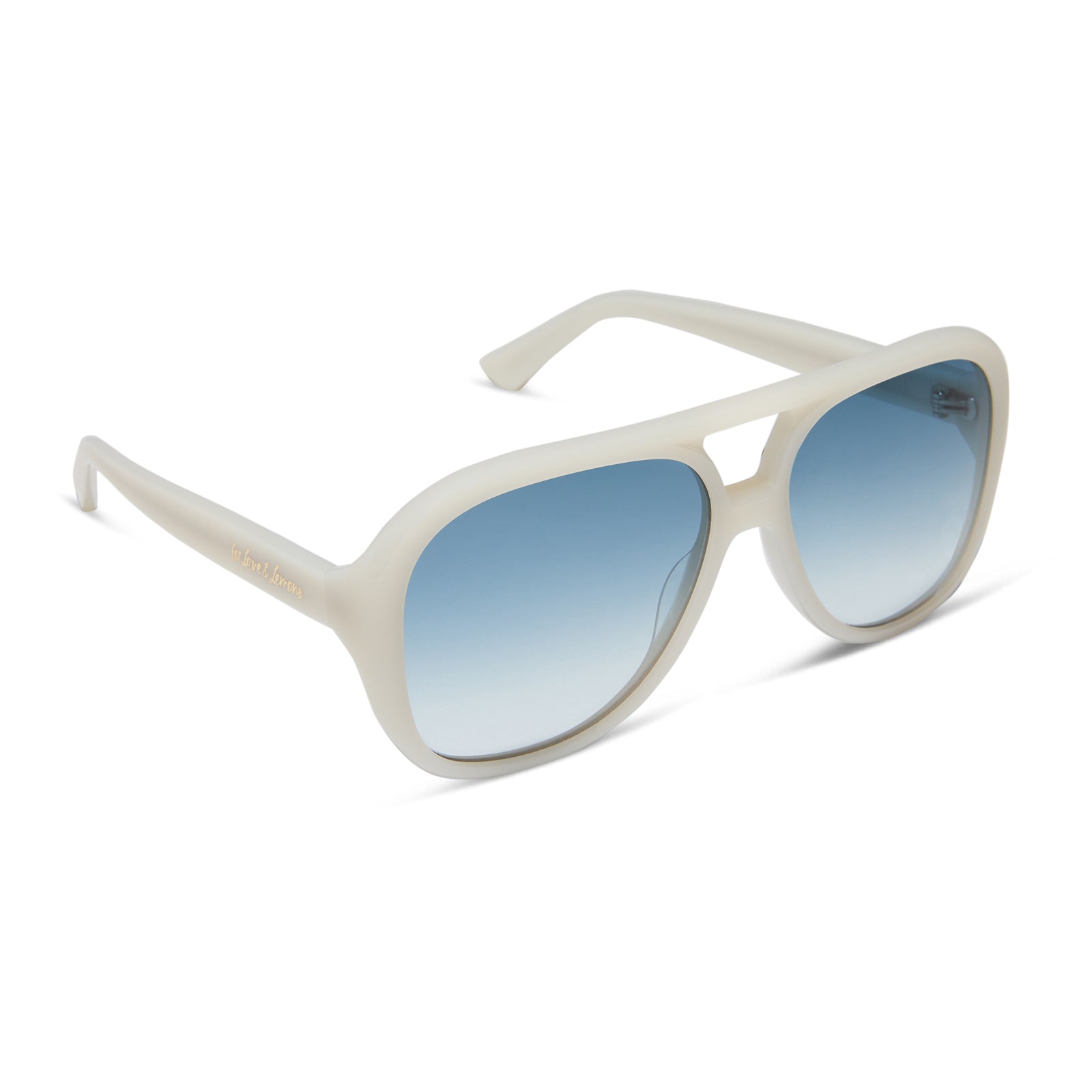 PAULINE - MERINGUE + BLUE GRADIENT SUNGLASSES - Image 2