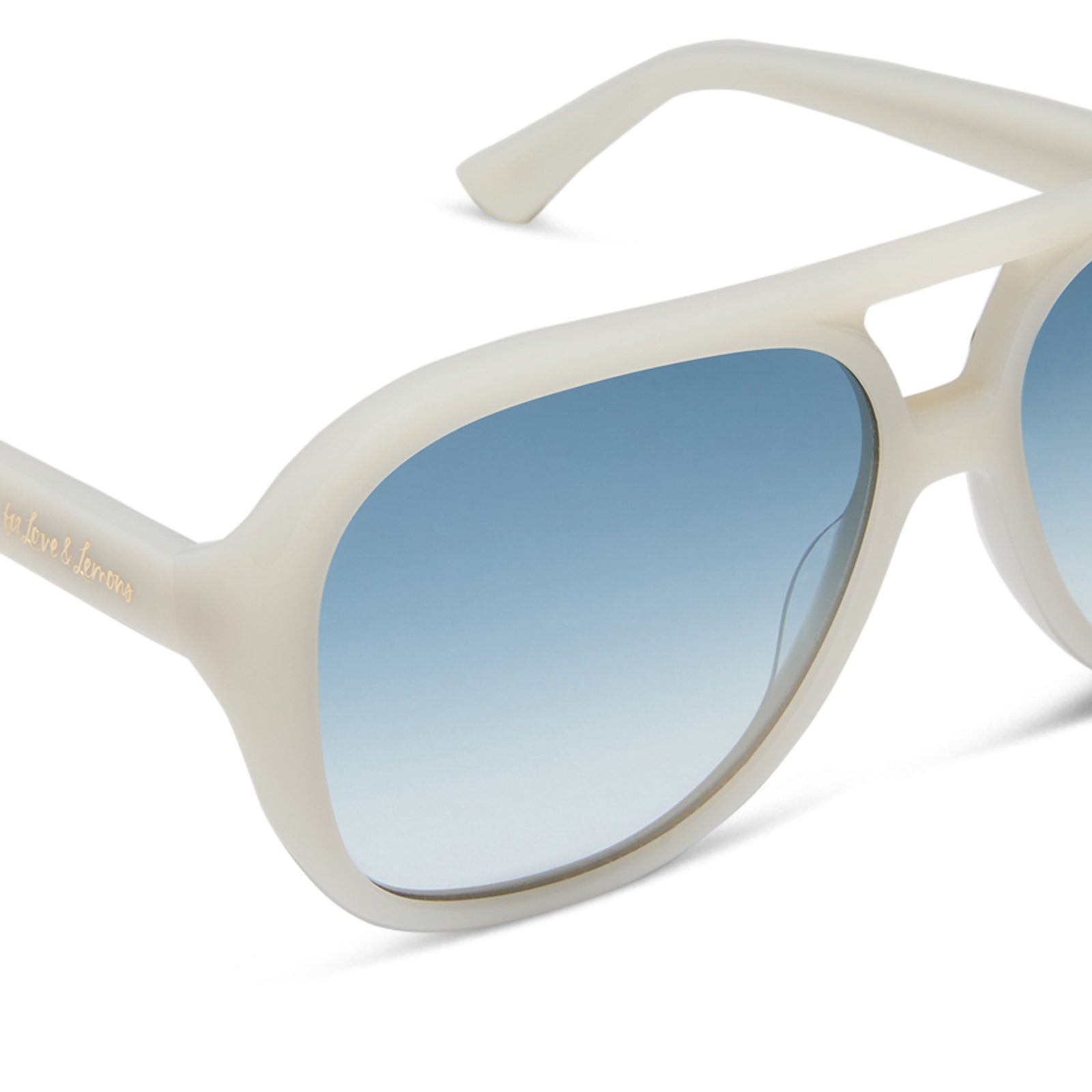 PAULINE - MERINGUE + BLUE GRADIENT SUNGLASSES - Image 4
