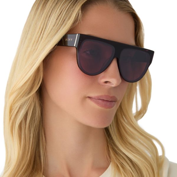 GEORGIE - AUBERGINE + AUBERGINE + SILVER FLASH SUNGLASSES - Image 6