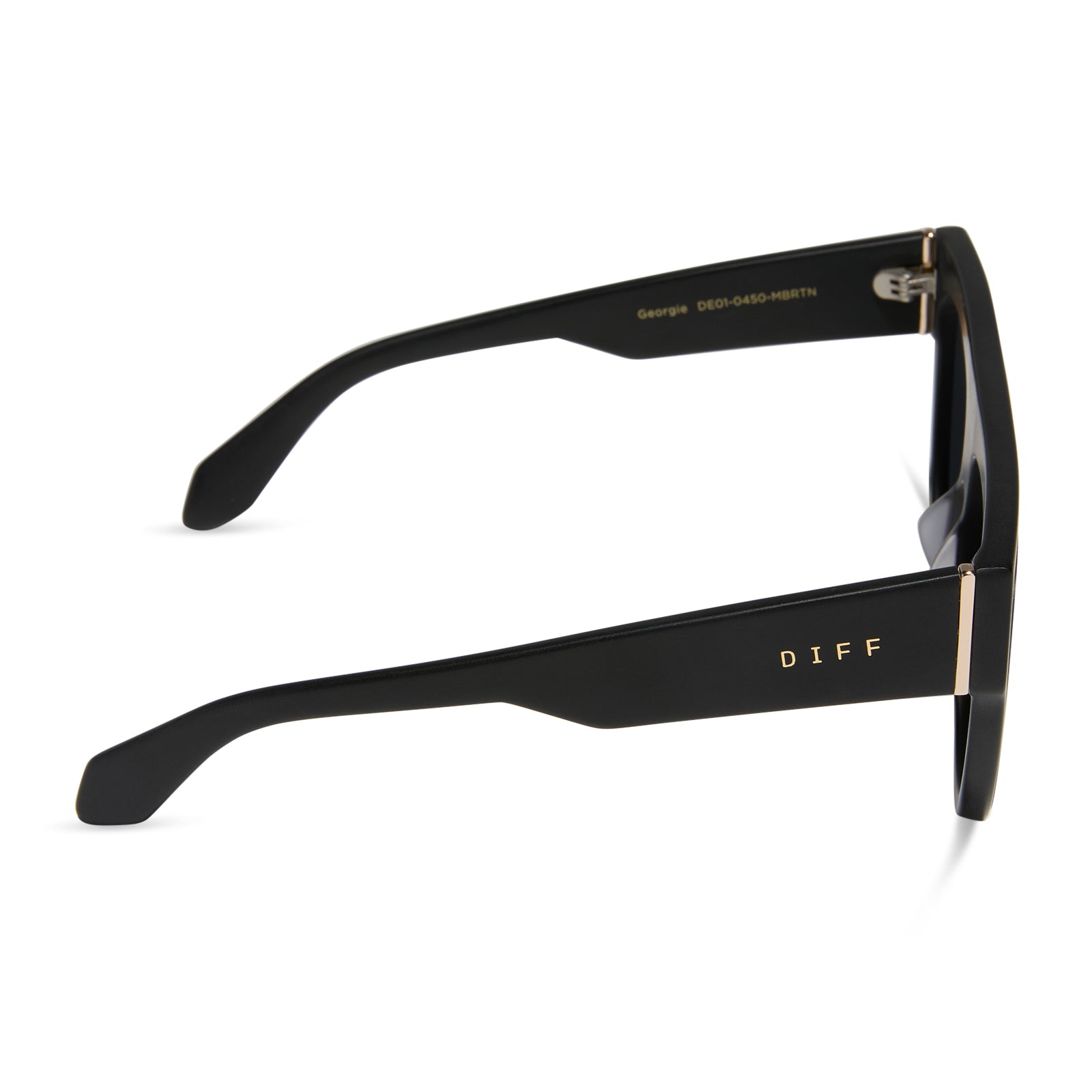 GEORGIE - MATTE BLACK + RED HOT SUMMER MIRROR SUNGLASSES - Image 3