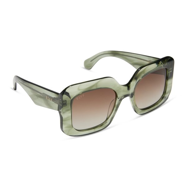 GIADA - COOL MATCHA + BROWN GRADIENT + POLARIZED SUNGLASSES - Image 2