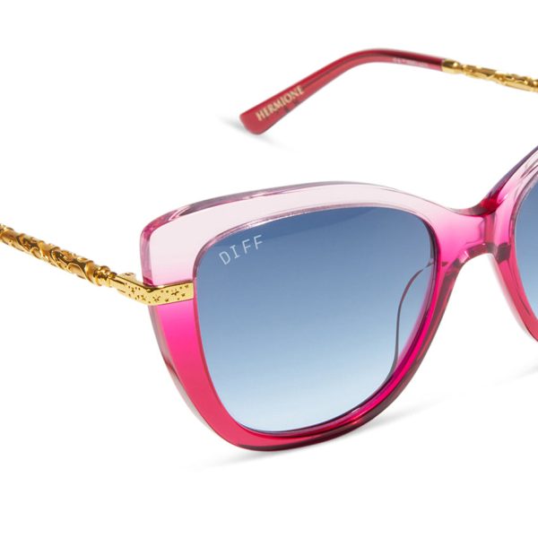 HERMIONE GRANGER™ 2.0 - OMBRÉ PINK + BLUE BELL GRADIENT SUNGLASSES - Image 4