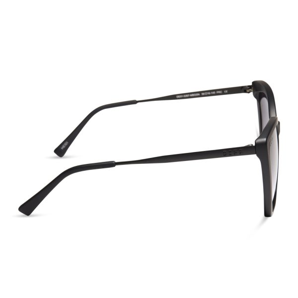 HEIDI - MATTE BLACK + GREY GRADIENT SHARP SUNGLASSES - Image 3
