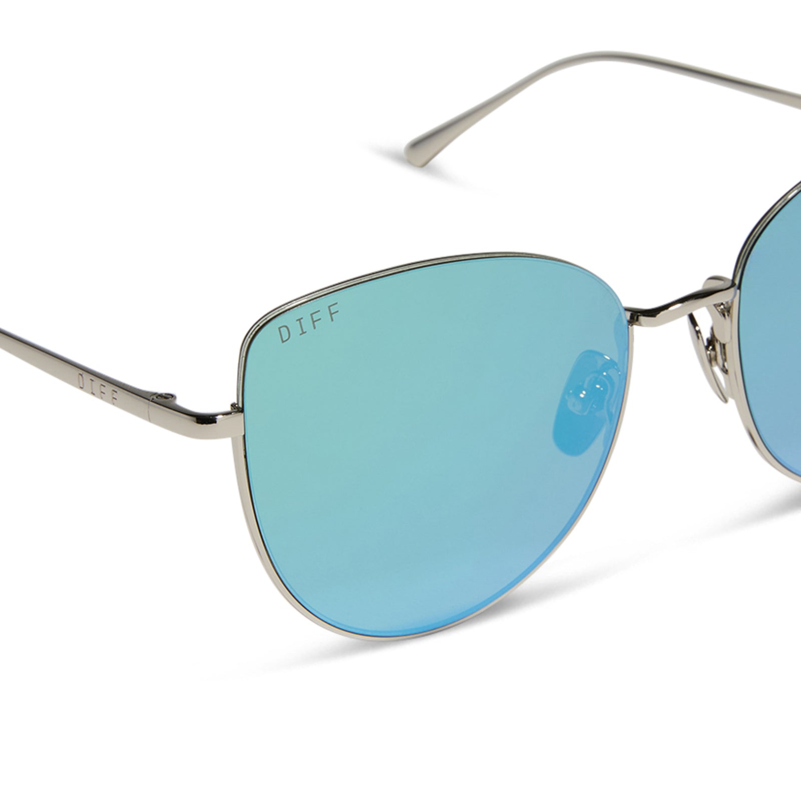 KINSLEY - SILVER + AQUATIC AWE MIRROR SUNGLASSES - Image 4