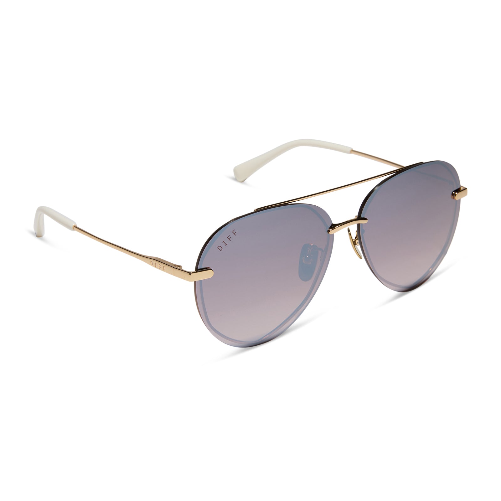 LENOX - GOLD + BROWN GRADIENT MIRROR POLARIZED SUNGLASSES - Image 2