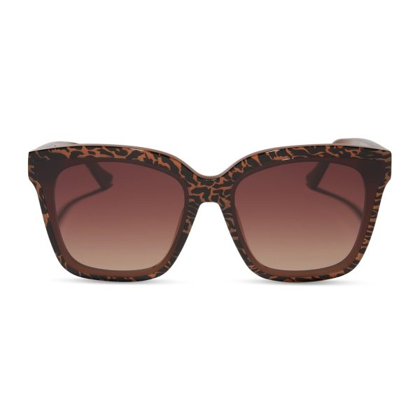 MEREDITH II - ANIMAL + BROWN GRADIENT SUNGLASSES