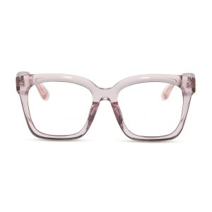 MEREDITH - LIGHT PINK CRYSTAL + GLASSES